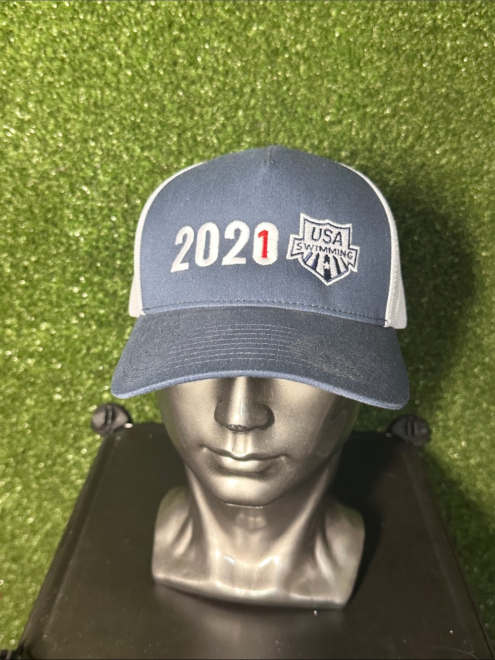 USA Swimming Navy Mesh-Back Cap